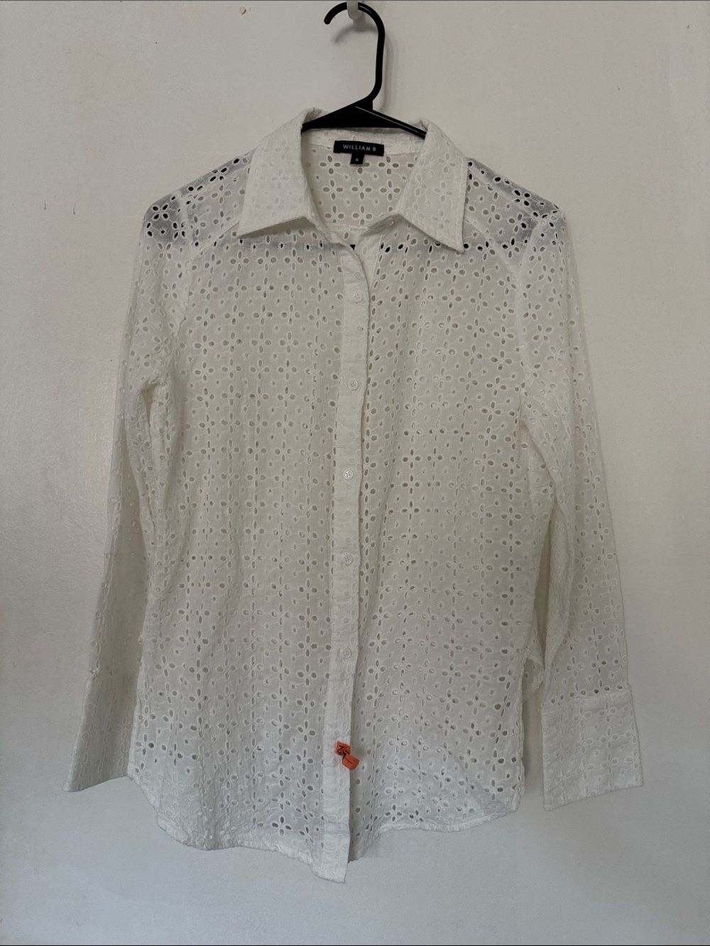 Woolrich White Eyelet Button-Down Shirt